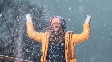 Cleaned air with snow