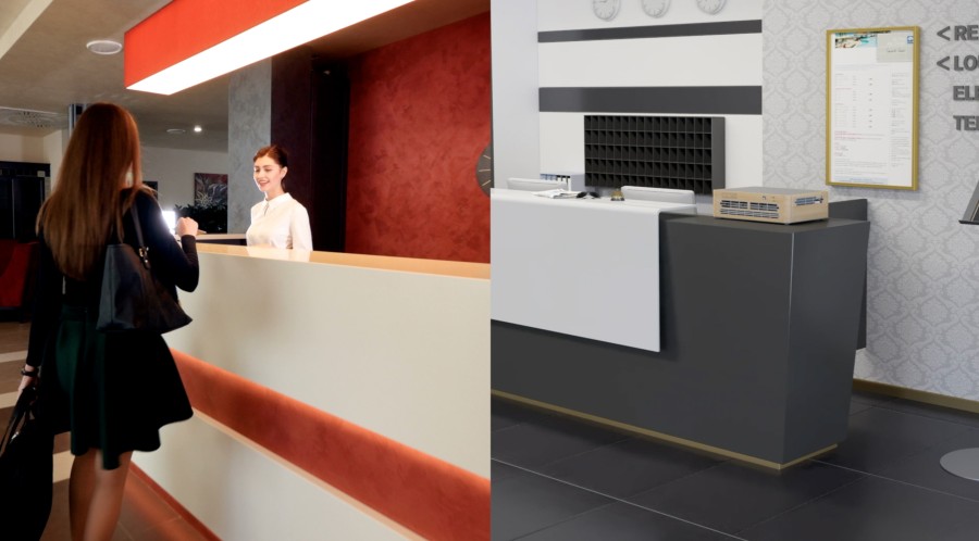 Air purified hotel and room